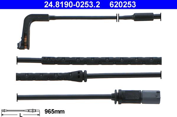 ATE 24.8190-0253.2 - Contact d'avertissement, usure des plaquettes de frein cwaw.fr