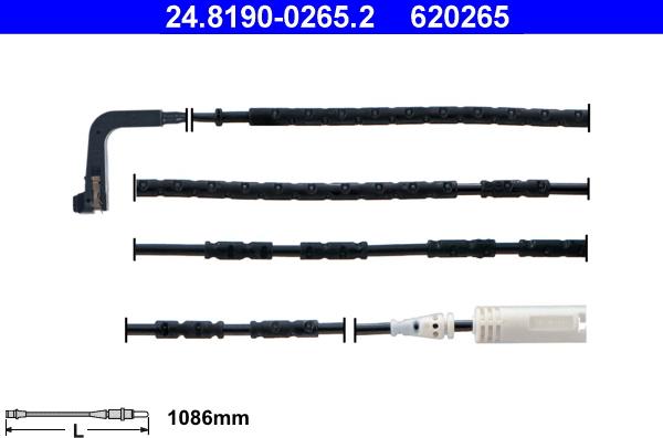 ATE 24.8190-0265.2 - Contact d'avertissement, usure des plaquettes de frein cwaw.fr