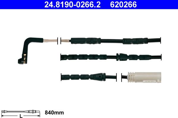 ATE 24.8190-0266.2 - Contact d'avertissement, usure des plaquettes de frein cwaw.fr