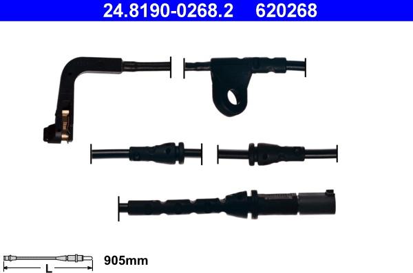 ATE 24.8190-0268.2 - Contact d'avertissement, usure des plaquettes de frein cwaw.fr