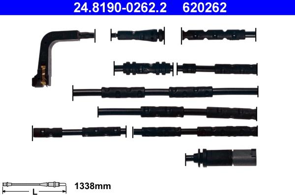 ATE 24.8190-0262.2 - Contact d'avertissement, usure des plaquettes de frein cwaw.fr