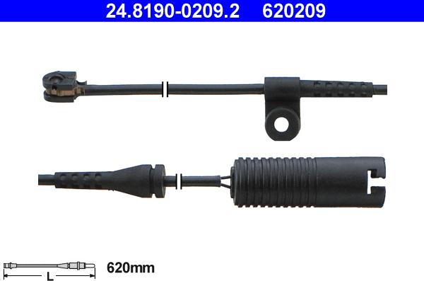 ATE 24.8190-0209.2 - Contact d'avertissement, usure des plaquettes de frein cwaw.fr