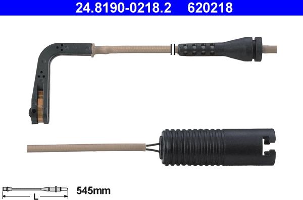 ATE 24.8190-0218.2 - Contact d'avertissement, usure des plaquettes de frein cwaw.fr