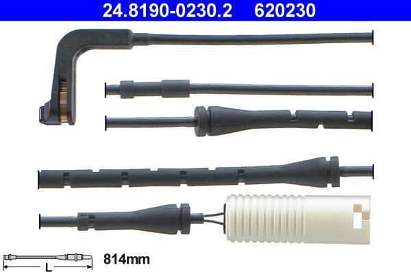 ATE 24.8190-0230.2 - Contact d'avertissement, usure des plaquettes de frein cwaw.fr