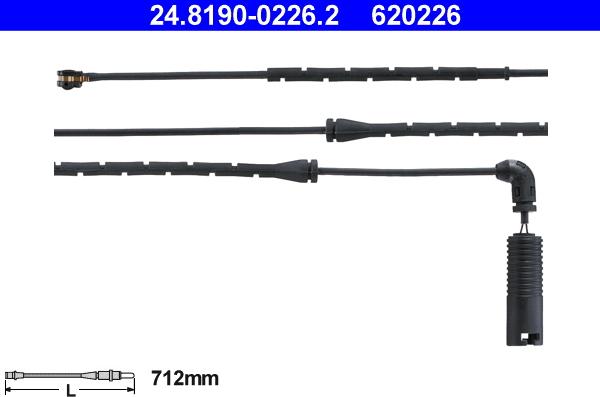 ATE 24.8190-0226.2 - Contact d'avertissement, usure des plaquettes de frein cwaw.fr
