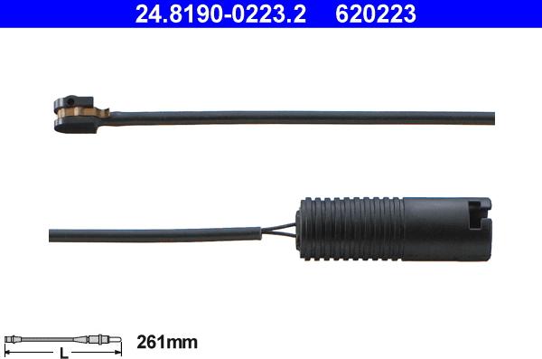 ATE 24.8190-0223.2 - Contact d'avertissement, usure des plaquettes de frein cwaw.fr