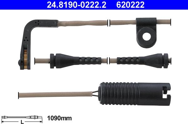 ATE 24.8190-0222.2 - Contact d'avertissement, usure des plaquettes de frein cwaw.fr