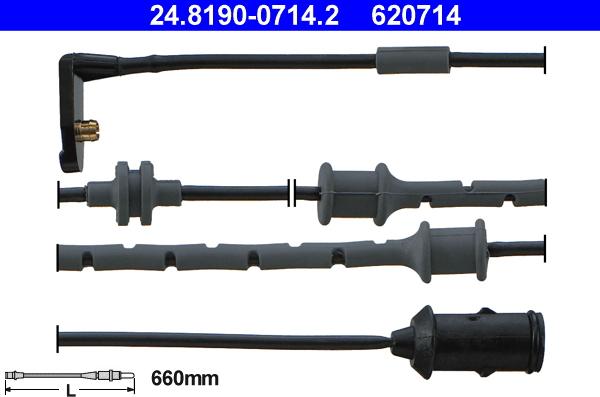 ATE 24.8190-0714.2 - Contact d'avertissement, usure des plaquettes de frein cwaw.fr