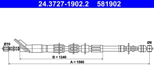 ATE 24.3727-1902.2 - Tirette à câble, frein de stationnement cwaw.fr