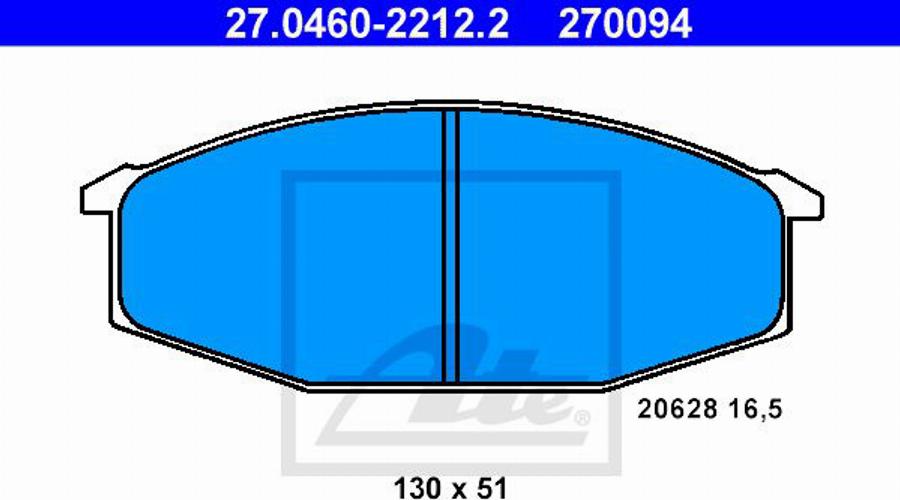 ATE 270094 - Kit de plaquettes de frein, frein à disque cwaw.fr