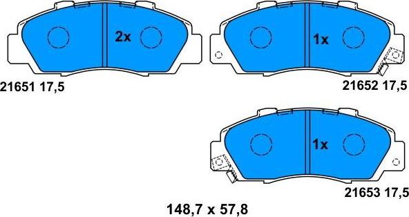 ATE-APAC 13.0465-5982.2 - Kit de plaquettes de frein, frein à disque cwaw.fr