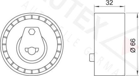 Autex 641171 - Poulie-tendeur, courroie de distribution cwaw.fr