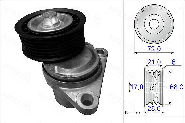 Autex 654959 - Tendeur de courroie, courroie trapézoïdale à nervures cwaw.fr