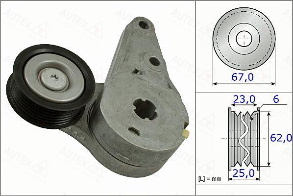 Autex 654908 - Tendeur de courroie, courroie trapézoïdale à nervures cwaw.fr