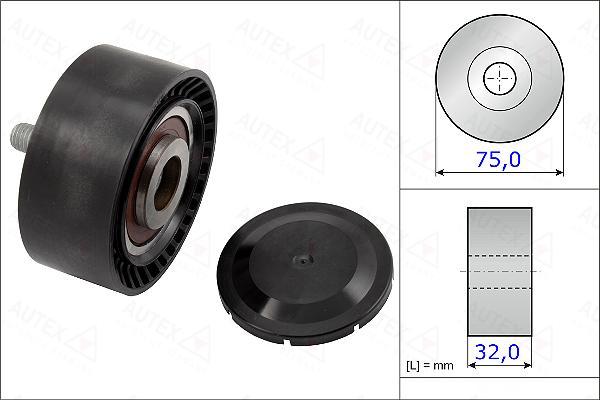 Autex 654903 - Poulie renvoi / transmission, courroie trapézoïdale à nervures cwaw.fr