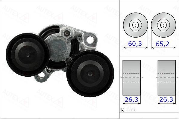 Autex 654920 - Tendeur de courroie, courroie trapézoïdale à nervures cwaw.fr