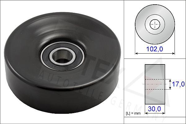 Autex 654697 - Poulie renvoi / transmission, courroie trapézoïdale à nervures cwaw.fr