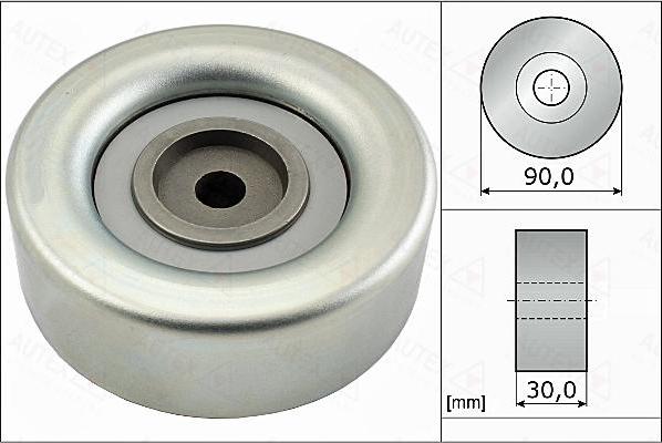 Autex 654857 - Poulie renvoi / transmission, courroie trapézoïdale à nervures cwaw.fr