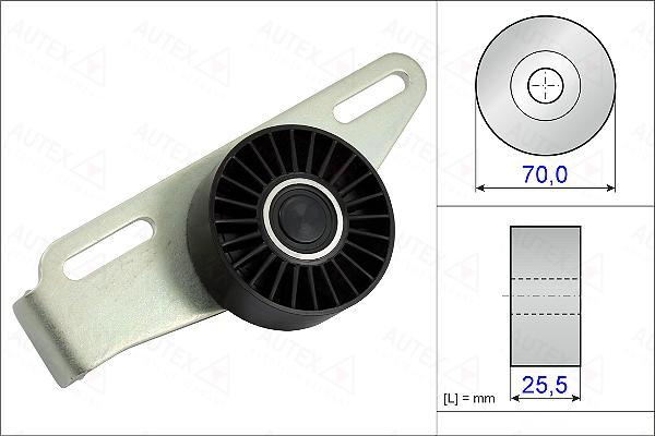 Autex 654862 - Poulie renvoi / transmission, courroie trapézoïdale à nervures cwaw.fr