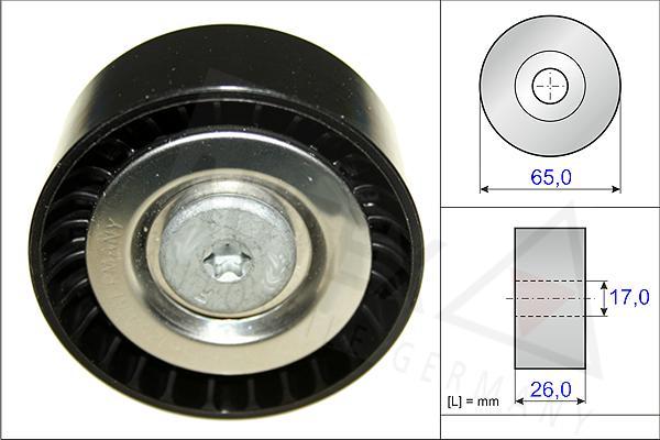 Autex 654829 - Poulie renvoi / transmission, courroie trapézoïdale à nervures cwaw.fr