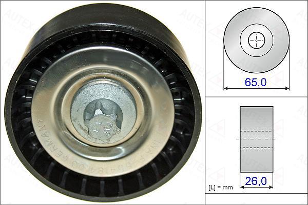 Autex 654873 - Poulie renvoi / transmission, courroie trapézoïdale à nervures cwaw.fr