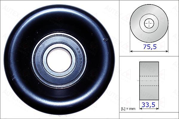 Autex 654872 - Poulie renvoi / transmission, courroie trapézoïdale à nervures cwaw.fr