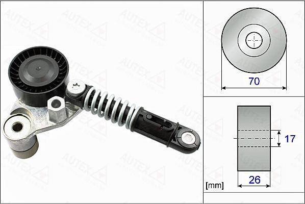 Autex 655096 - Tendeur de courroie, courroie trapézoïdale à nervures cwaw.fr