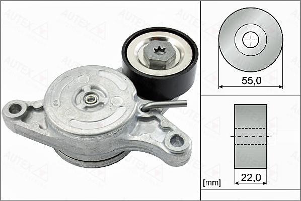 Autex 655041 - Tendeur de courroie, courroie trapézoïdale à nervures cwaw.fr