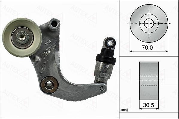 Autex 655017 - Tendeur de courroie, courroie trapézoïdale à nervures cwaw.fr