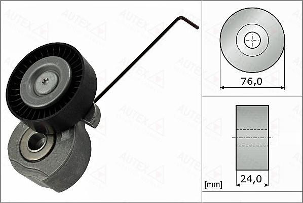 Autex 655070 - Tendeur de courroie, courroie trapézoïdale à nervures cwaw.fr