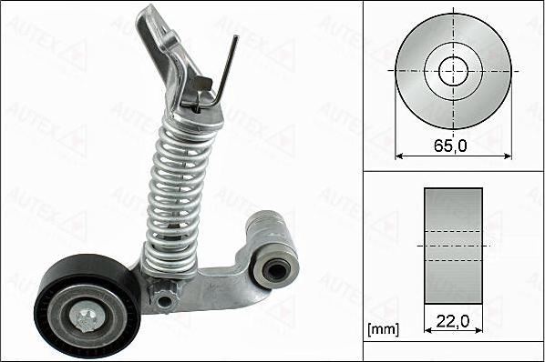 Autex 655154 - Tendeur de courroie, courroie trapézoïdale à nervures cwaw.fr