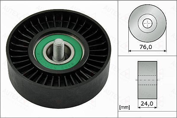 Autex 655111 - Poulie renvoi / transmission, courroie trapézoïdale à nervures cwaw.fr