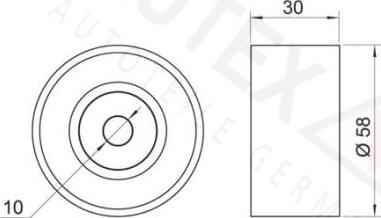 Autex 651651 - Poulie renvoi / transmission, courroie de distribution cwaw.fr