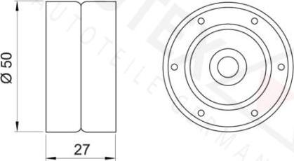 Autex 651811 - Poulie renvoi / transmission, courroie de distribution cwaw.fr