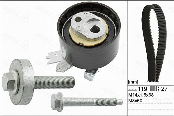 Autex 702884 - Kit de distribution cwaw.fr