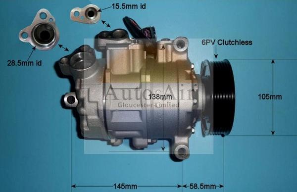 Auto Air Gloucester 14-9657P - Compresseur, climatisation cwaw.fr