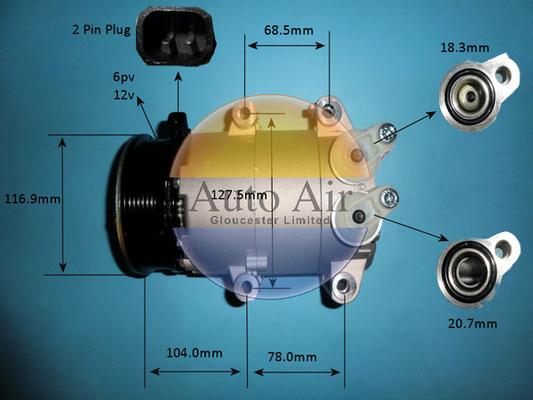 Auto Air Gloucester 14-9763P - Compresseur, climatisation cwaw.fr