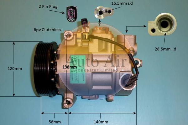 Auto Air Gloucester 14-9729P - Compresseur, climatisation cwaw.fr