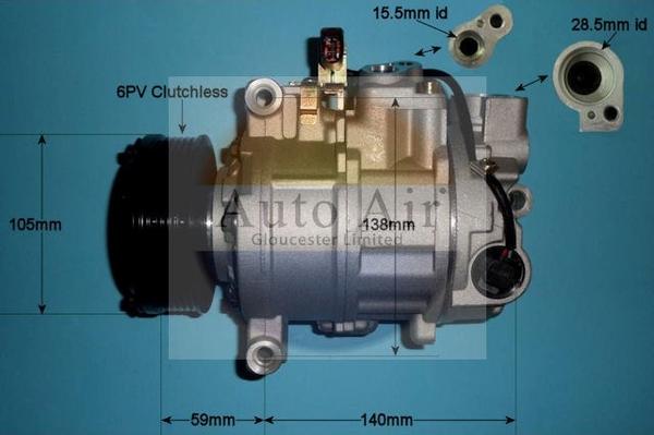 Auto Air Gloucester 14-9721P - Compresseur, climatisation cwaw.fr