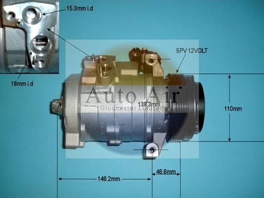 Auto Air Gloucester 14-9722P - Compresseur, climatisation cwaw.fr