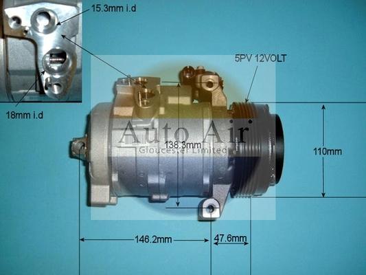 Auto Air Gloucester 14-9722 - Compresseur, climatisation cwaw.fr