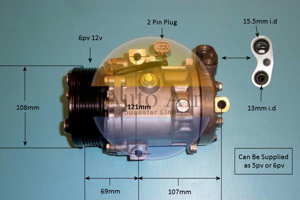 Auto Air Gloucester 14-4396P - Compresseur, climatisation cwaw.fr