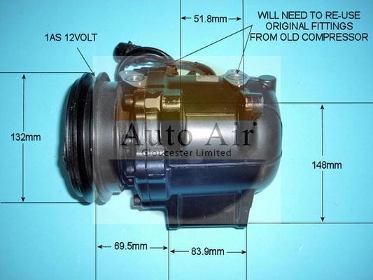 Auto Air Gloucester 14-5662R - Compresseur, climatisation cwaw.fr