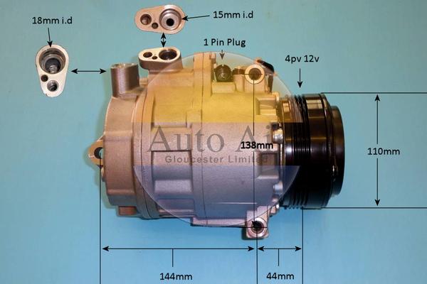 Auto Air Gloucester 146469P - Compresseur, climatisation cwaw.fr