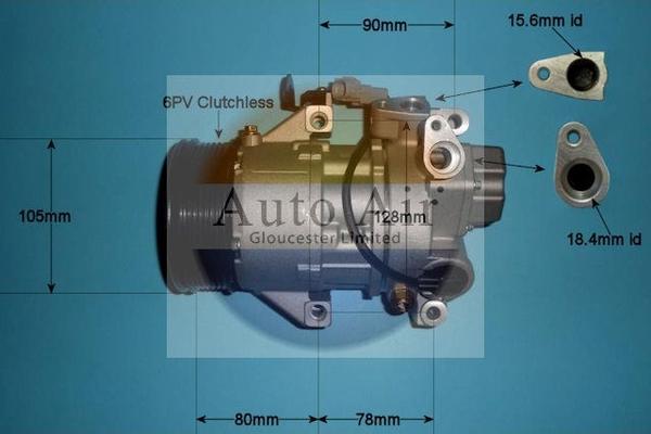 Auto Air Gloucester 14-0046P - Compresseur, climatisation cwaw.fr