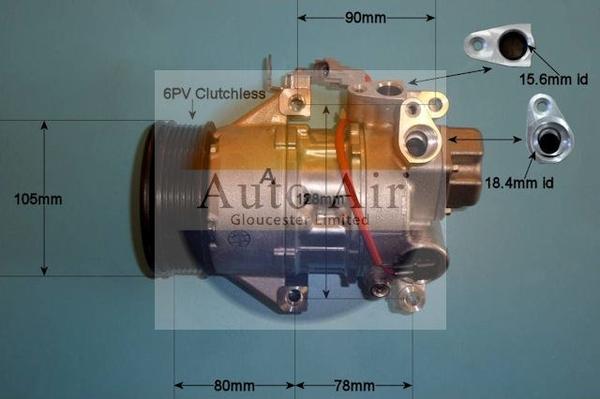 Auto Air Gloucester 14-0055 - Compresseur, climatisation cwaw.fr