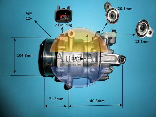 Auto Air Gloucester 14-0057P - Compresseur, climatisation cwaw.fr