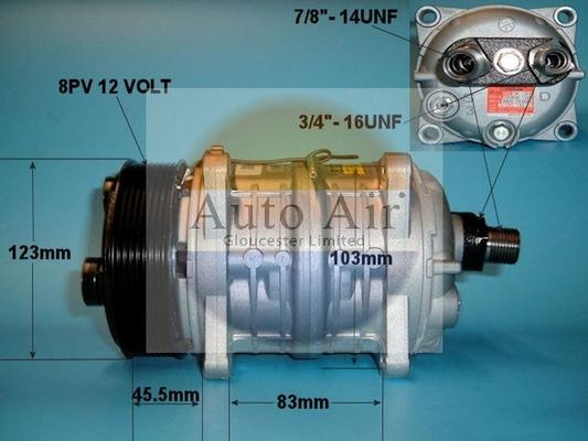 Auto Air Gloucester 14-0064A - Compresseur, climatisation cwaw.fr