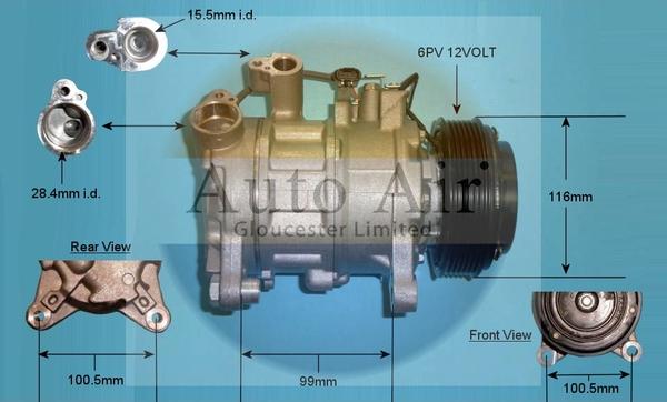 Auto Air Gloucester 14-0089P - Compresseur, climatisation cwaw.fr