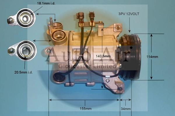 Auto Air Gloucester 14-0075P - Compresseur, climatisation cwaw.fr